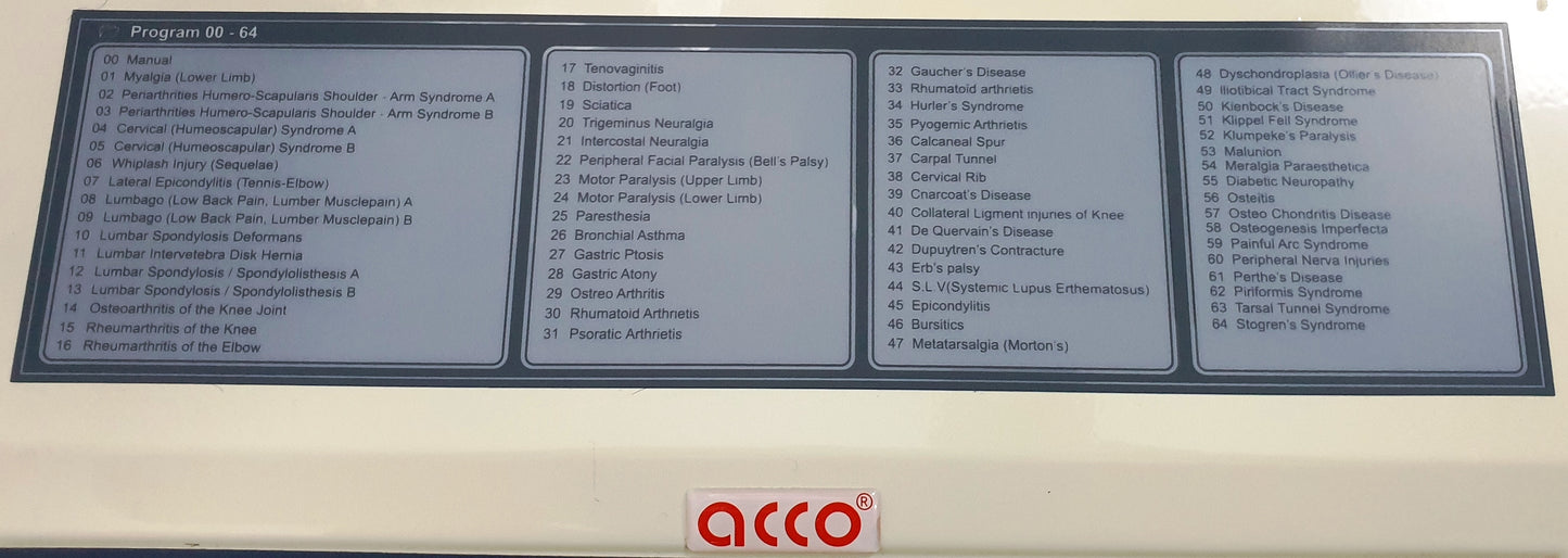 acco IFT Machine Digital with 65 Program