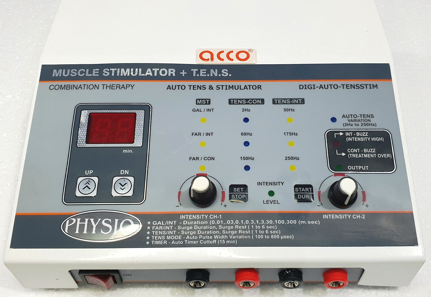 acco MS Tens Physiotherapy Combo Machine 2 in 1 with Timer