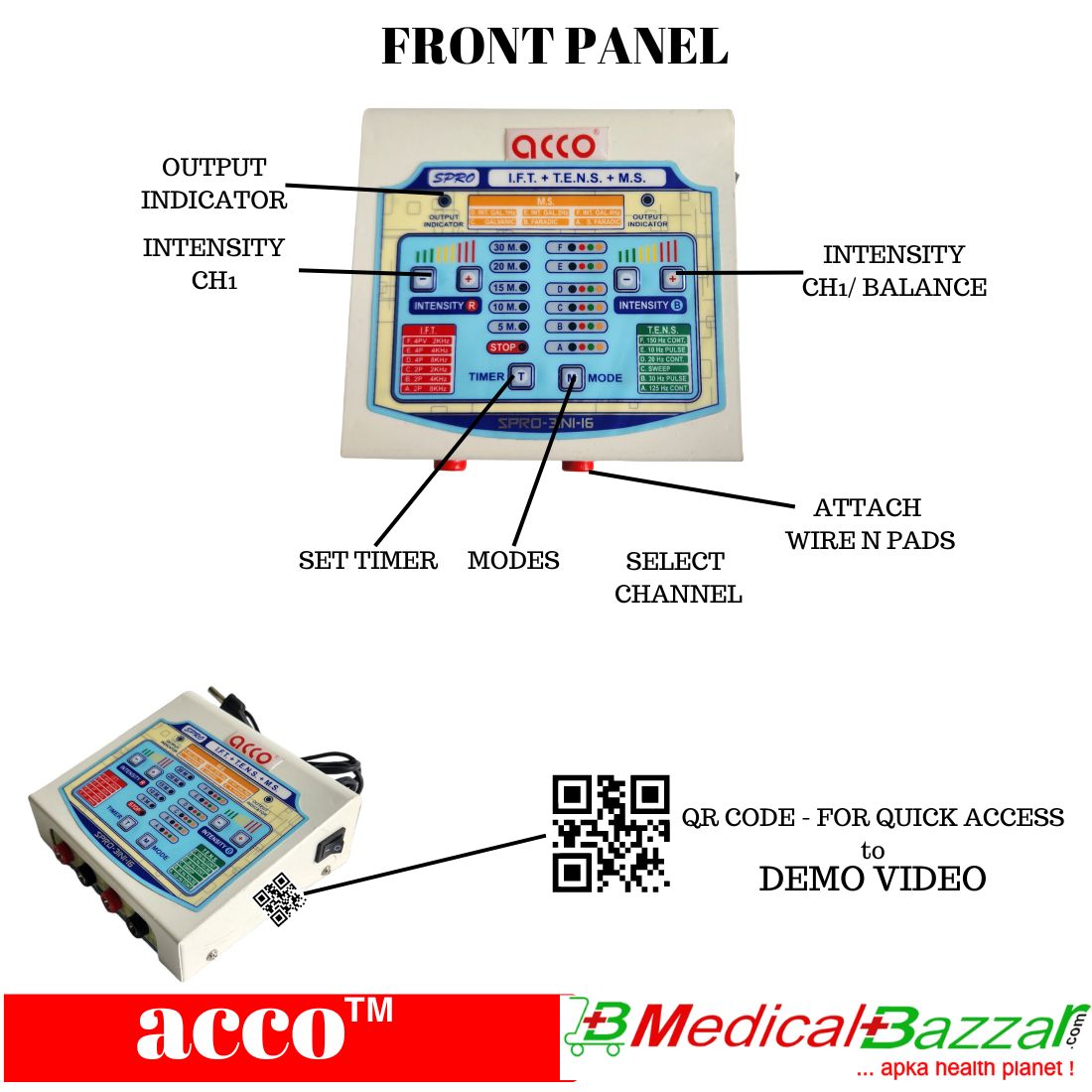 Acco Mini Combo IFT TENS MS