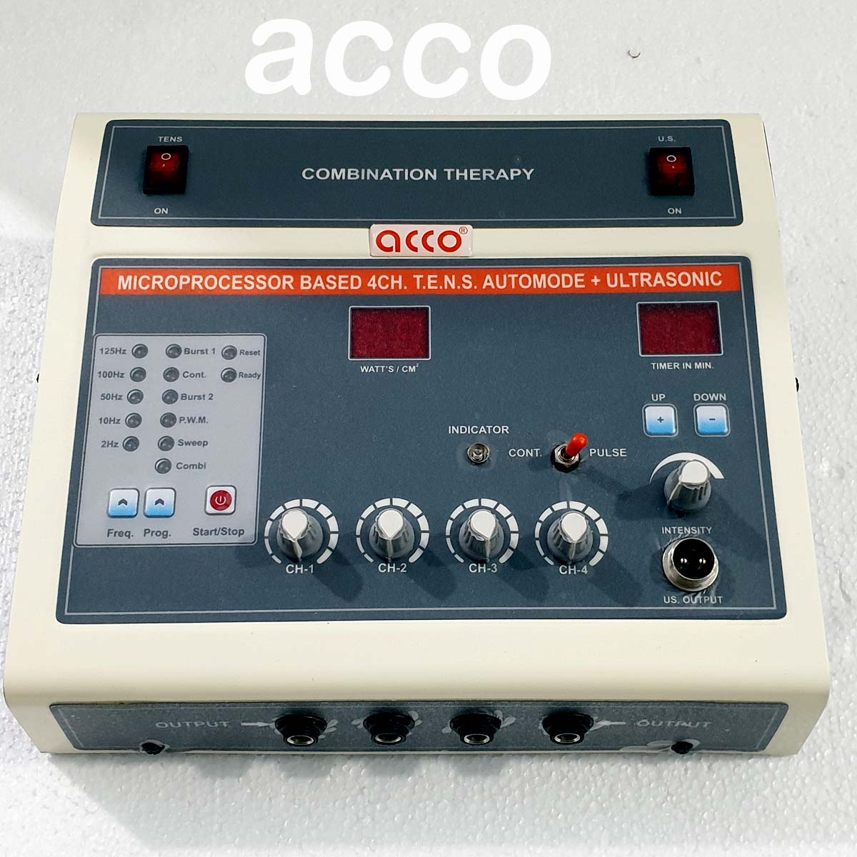 acco Tens 4 Ch With Ultrasound Therapy 1 Mhz 2 in1 Combo