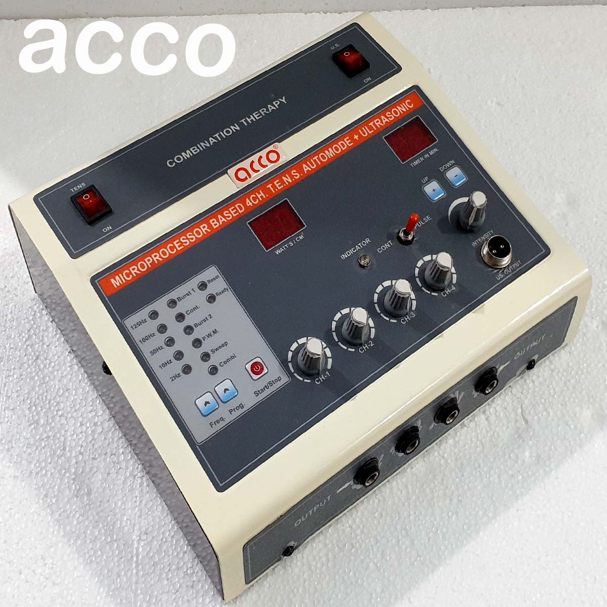 acco Tens 4 Ch With Ultrasound Therapy 1 Mhz 2 in1 Combo