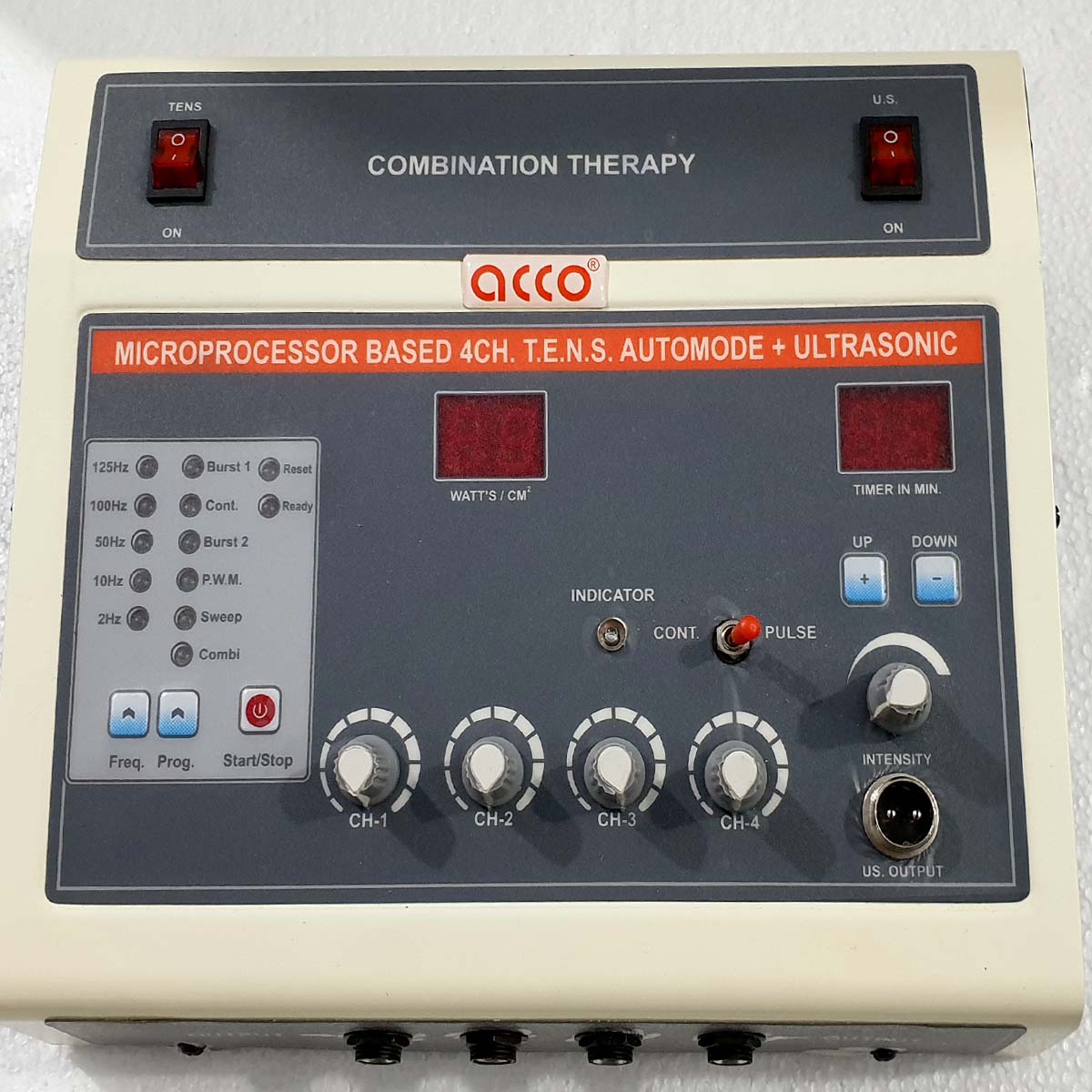 acco Tens 4 Ch With Ultrasound Therapy 1 Mhz 2 in1 Combo