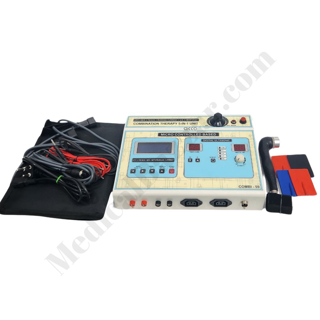 acco 5 in 1 (IFT+MS+TENS+US) with Deep Heat 2Pads- Combo Machine