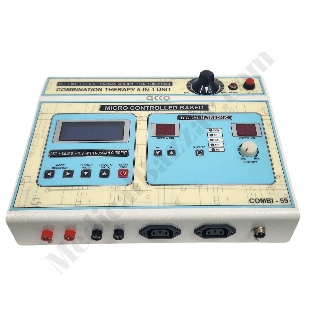 acco 5 in 1 (IFT+MS+TENS+US) with Deep Heat 2Pads- Combo Machine