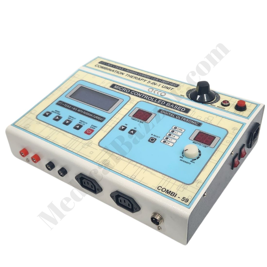 acco 5 in 1 (IFT+MS+TENS+US) with Deep Heat 2Pads- Combo Machine