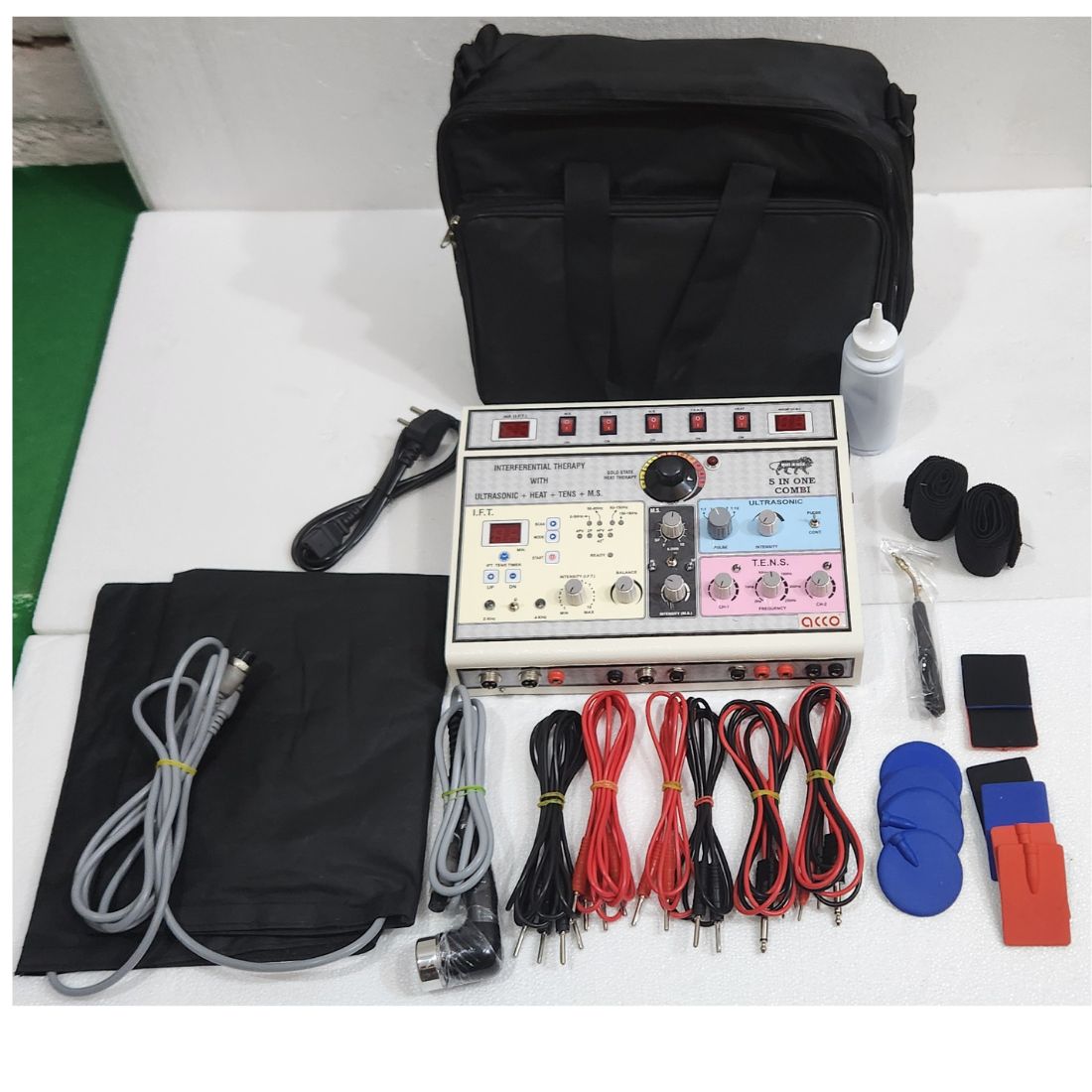 acco Digital 5in1 Physiotherapy COMBO IFT+MS+TENS 2Ch+US 1Mhz + Deep Heat