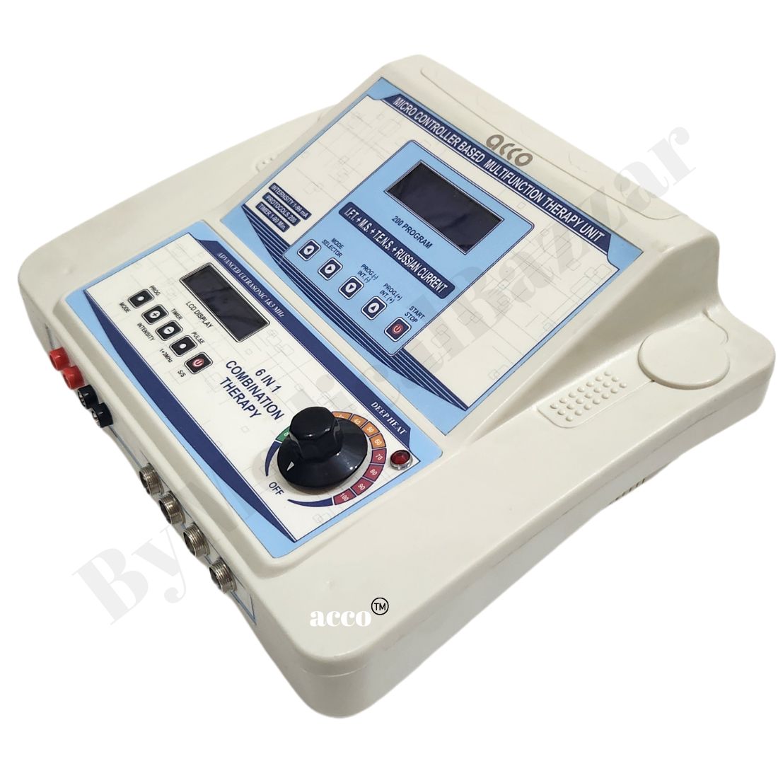 acco 6 in 1 Combo (IFT+MS+TENS+Russian+US 1&3Mhz) with Deep Heat Therapy Unit