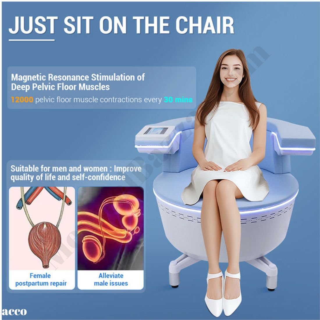 EMS Pelvic Floor Muscle Stimulation Chair – non-invasive pelvic floor muscle training for postpartum repair and bladder control