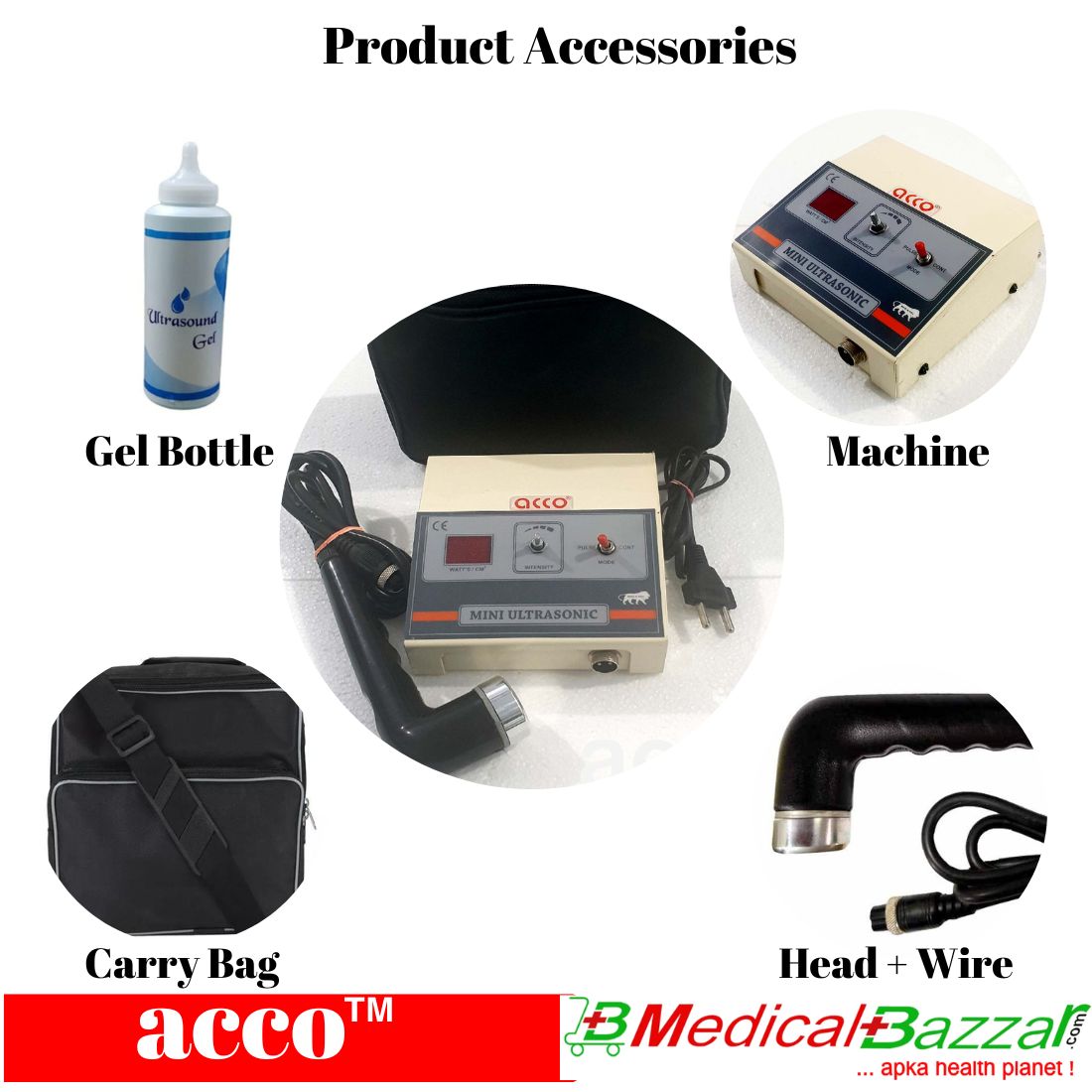 acco Mini Ultrasound Therapy Machine (1MHz) Metal Body