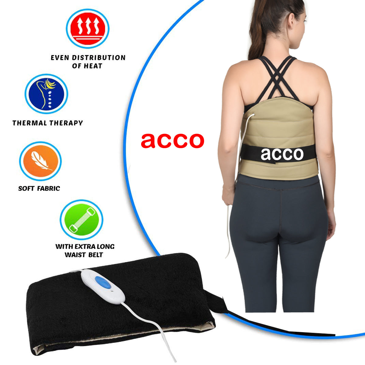 acco Orthopedic Electric heating Belt for Back Pain