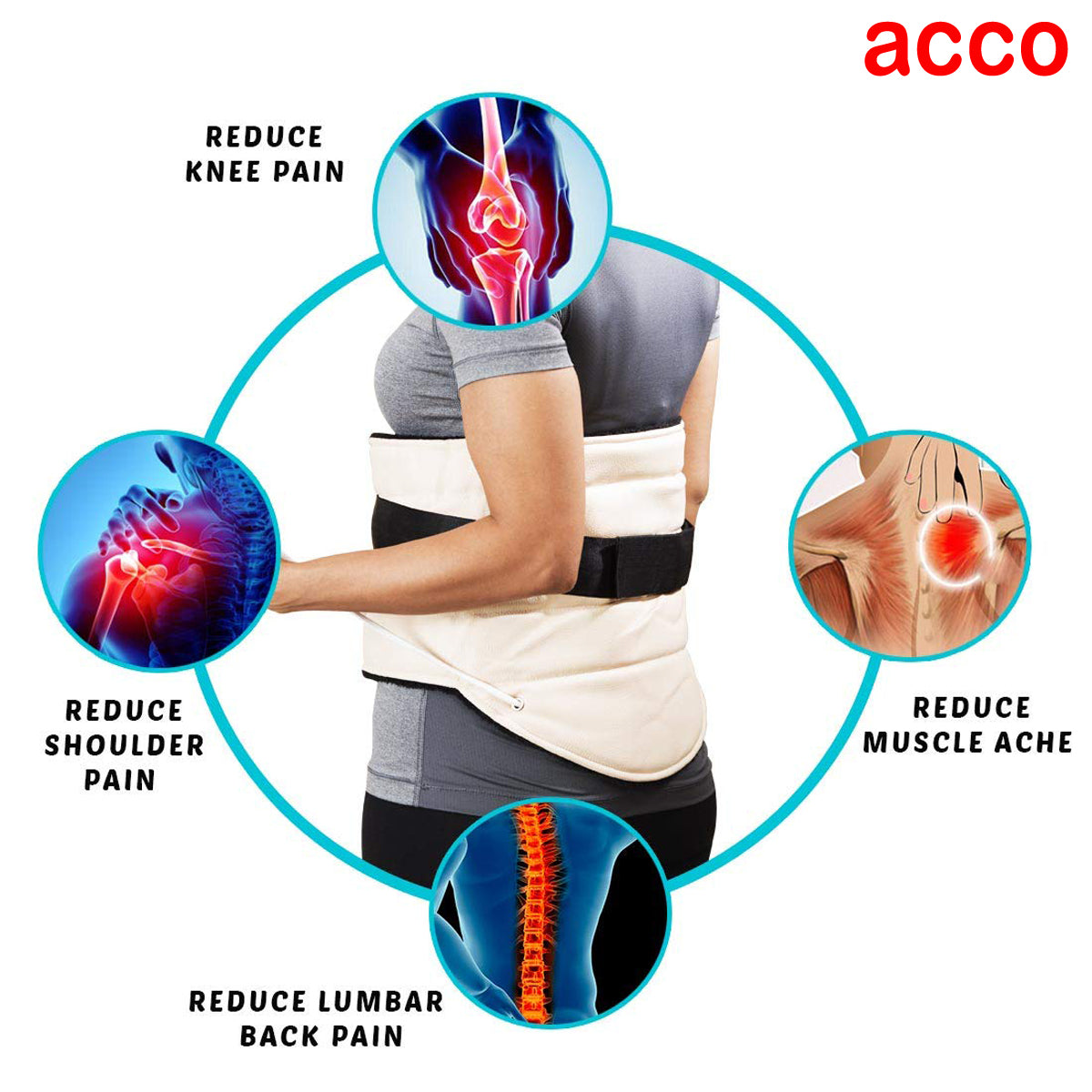 acco Orthopedic Electric heating Belt for Back Pain