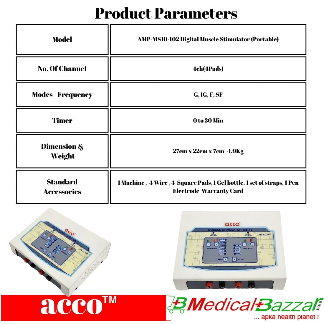 acco Digital Muscle Stimulator(Portable)