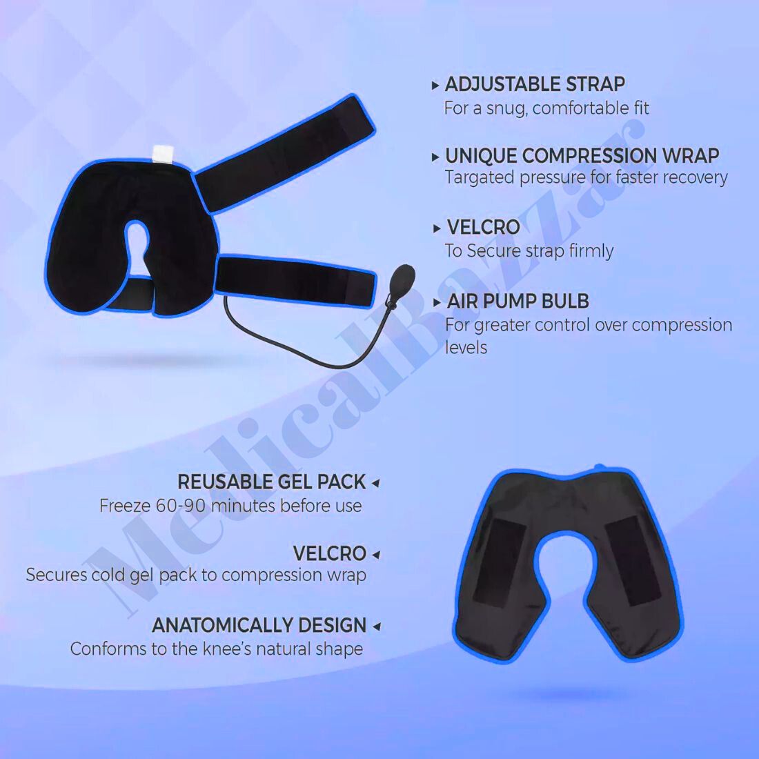 Knee Cold Compression Wrap (Manual)