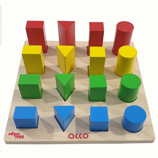 acco Multi Shape Peg Board Toys for Kids (16 Pegs)