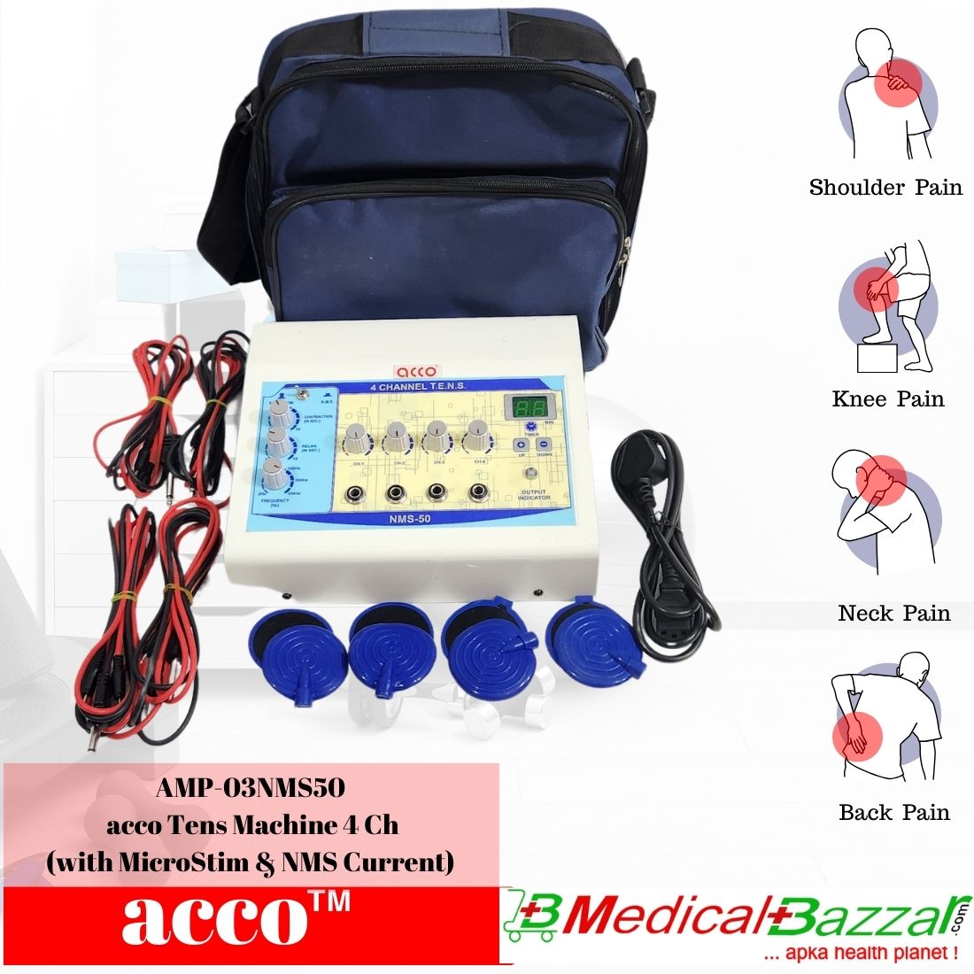 acco 4ch Tens Machine (with Microstim & NMS Current)