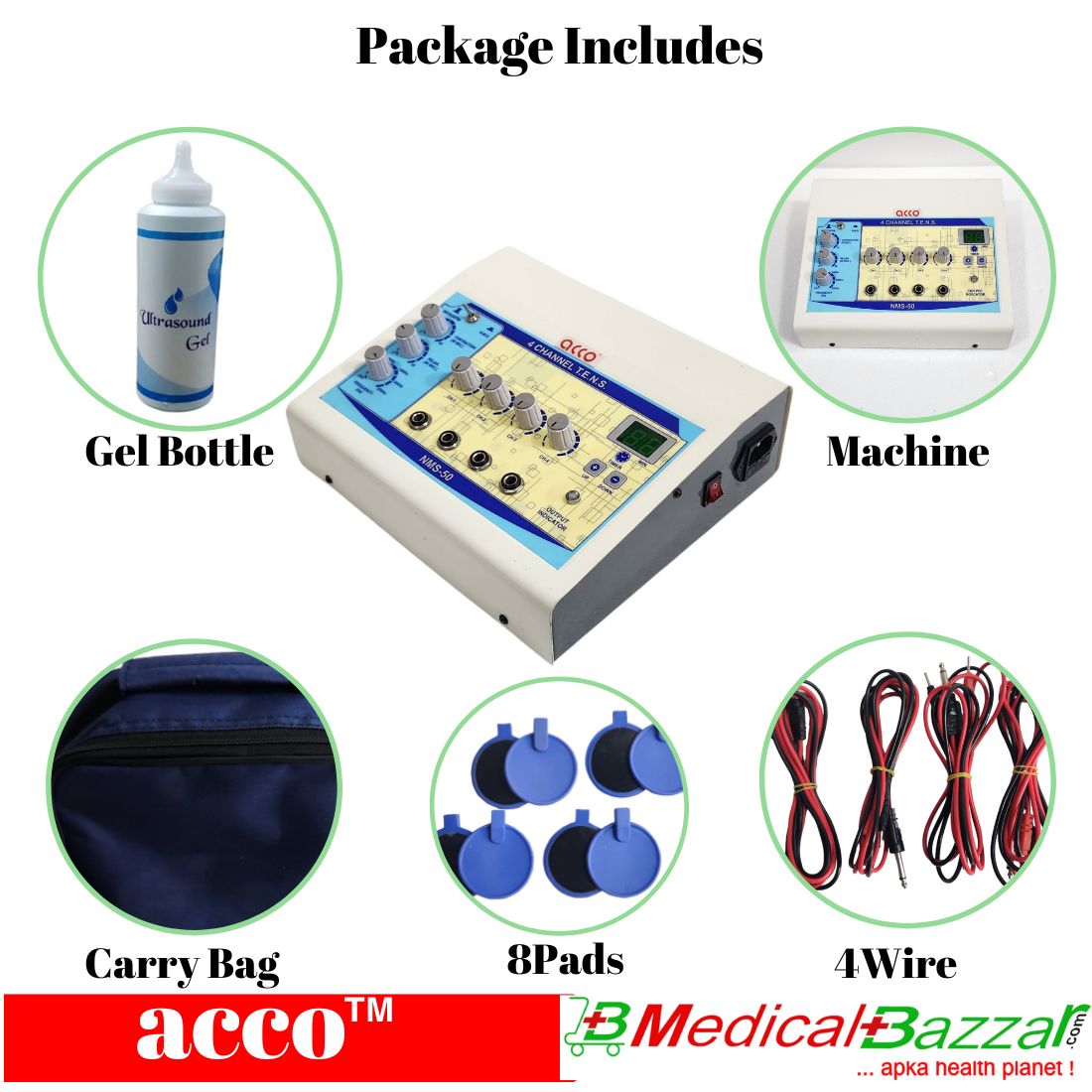 acco 4ch Tens Machine (with Microstim & NMS Current)