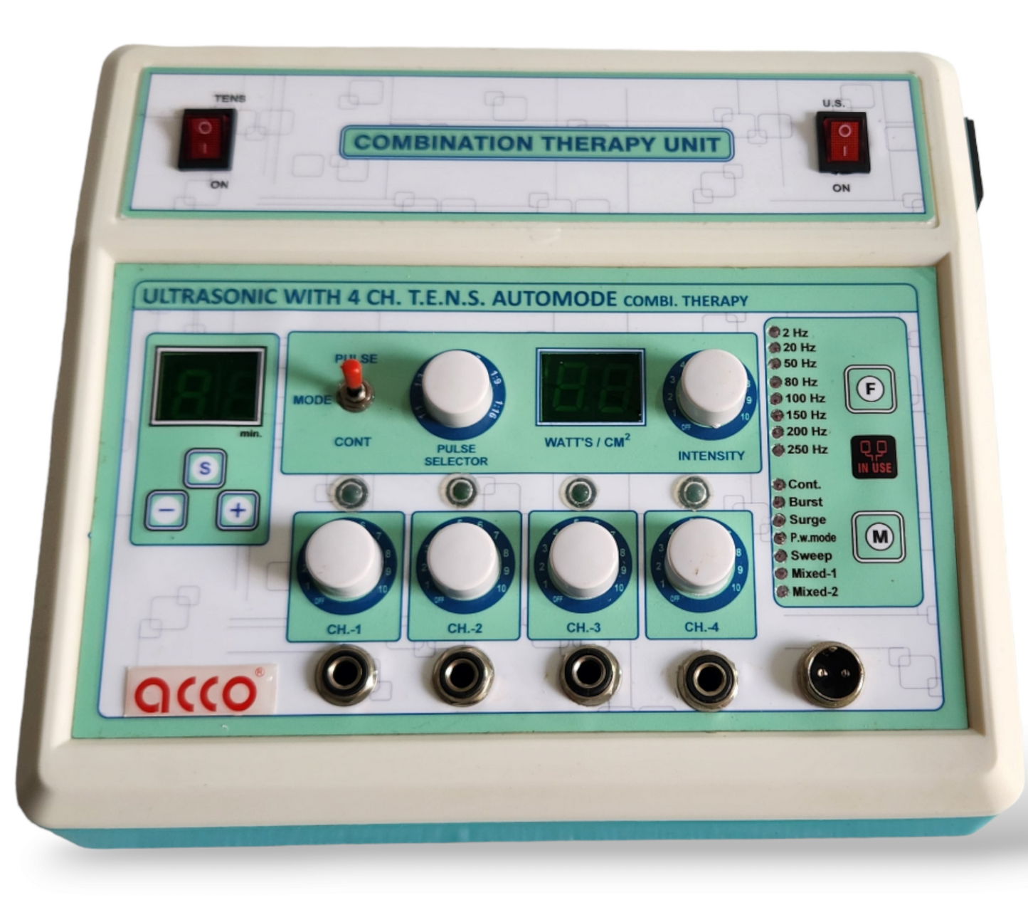 acco Ultrasound Therapy 1 Mhz with 4 Channel Tens Machine