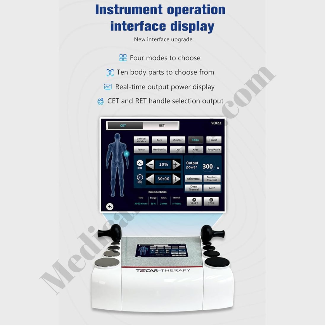 Tecar Therapy Machine with RET CET 448KHz -TRC04