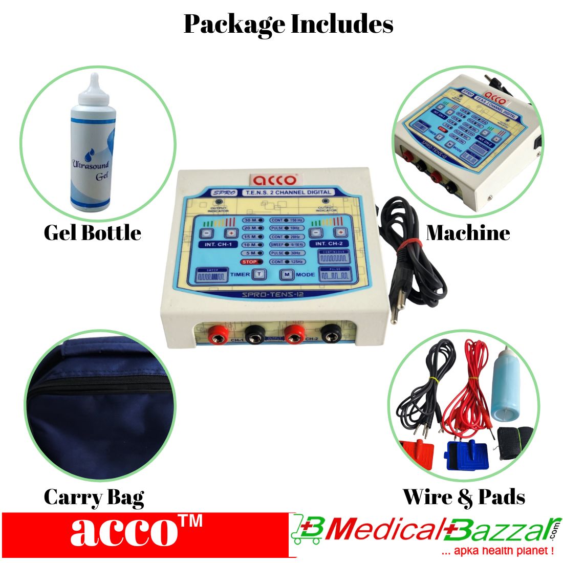 acco Digital Tens Machine 2 Ch (with Timer & Auto Mode)