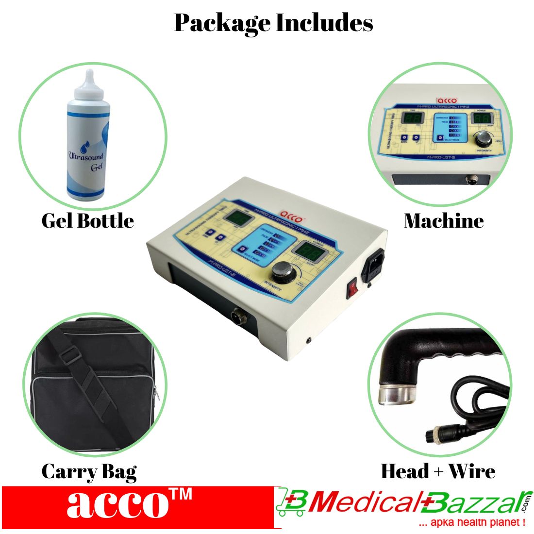 acco Ultrasound Therapy Machine 1 Mhz (with Pause Feature)