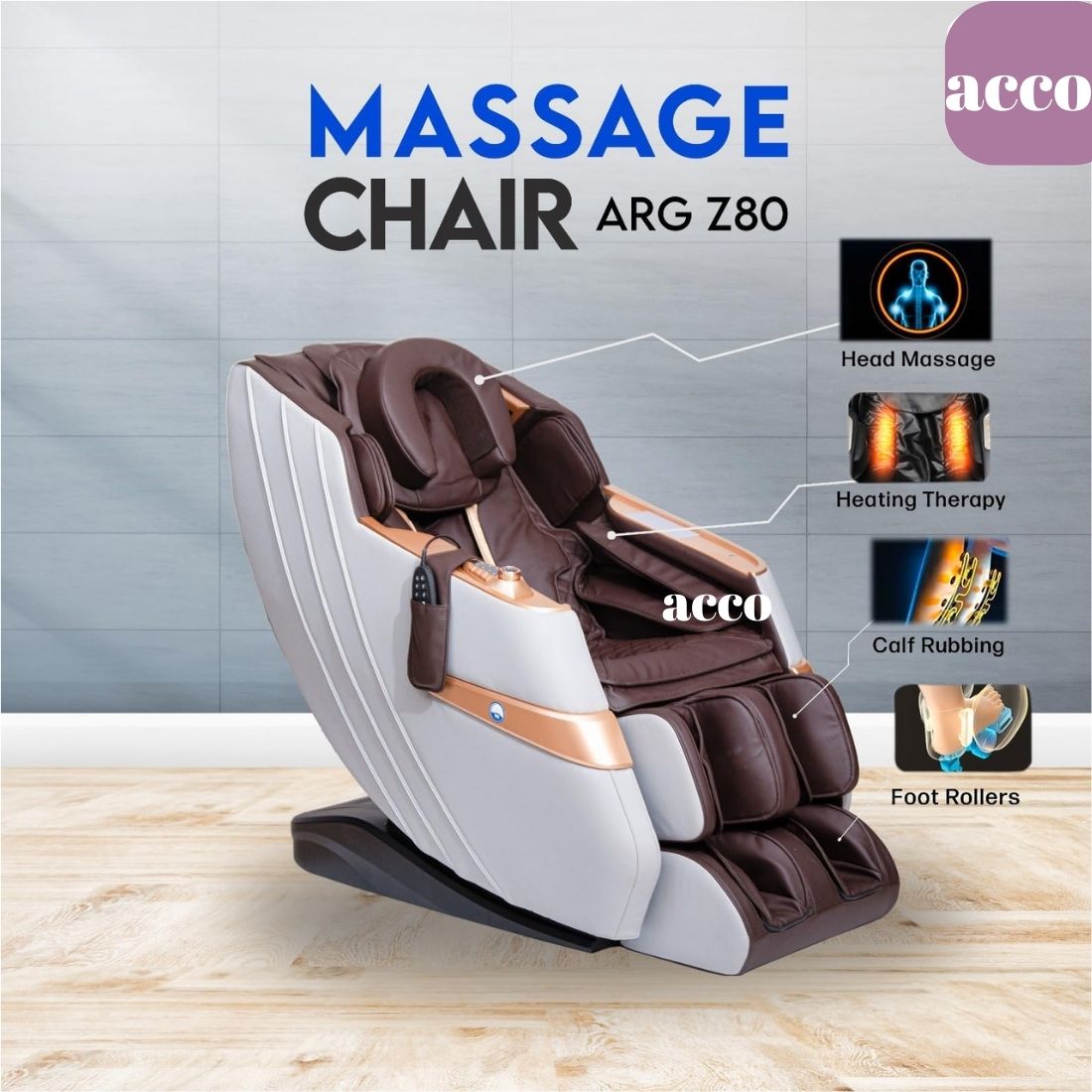 3D Electric Massage Chair with Head Massage (Model Z80)