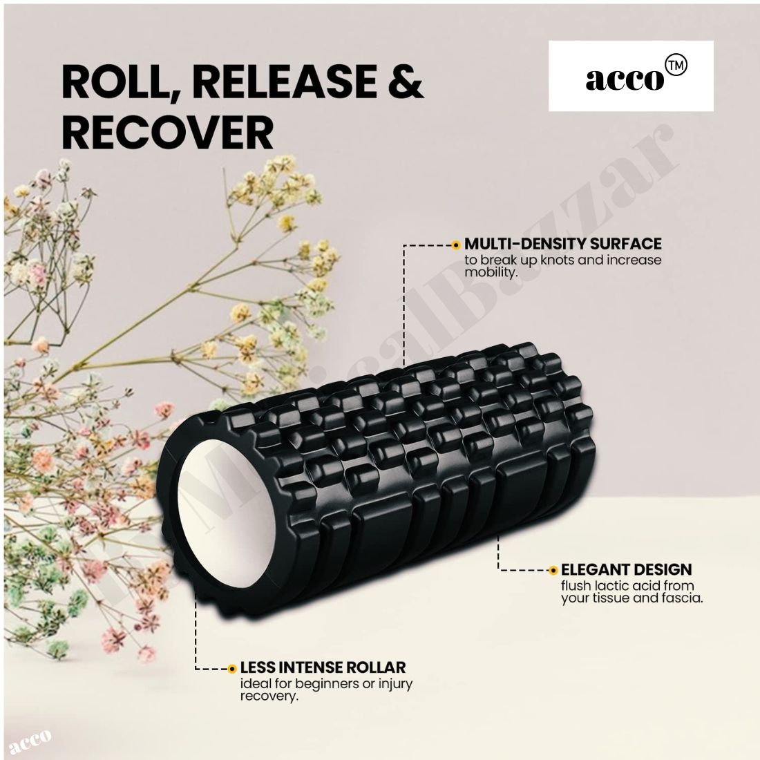 acco Foam Roller ( L13" x Dia 5.5")