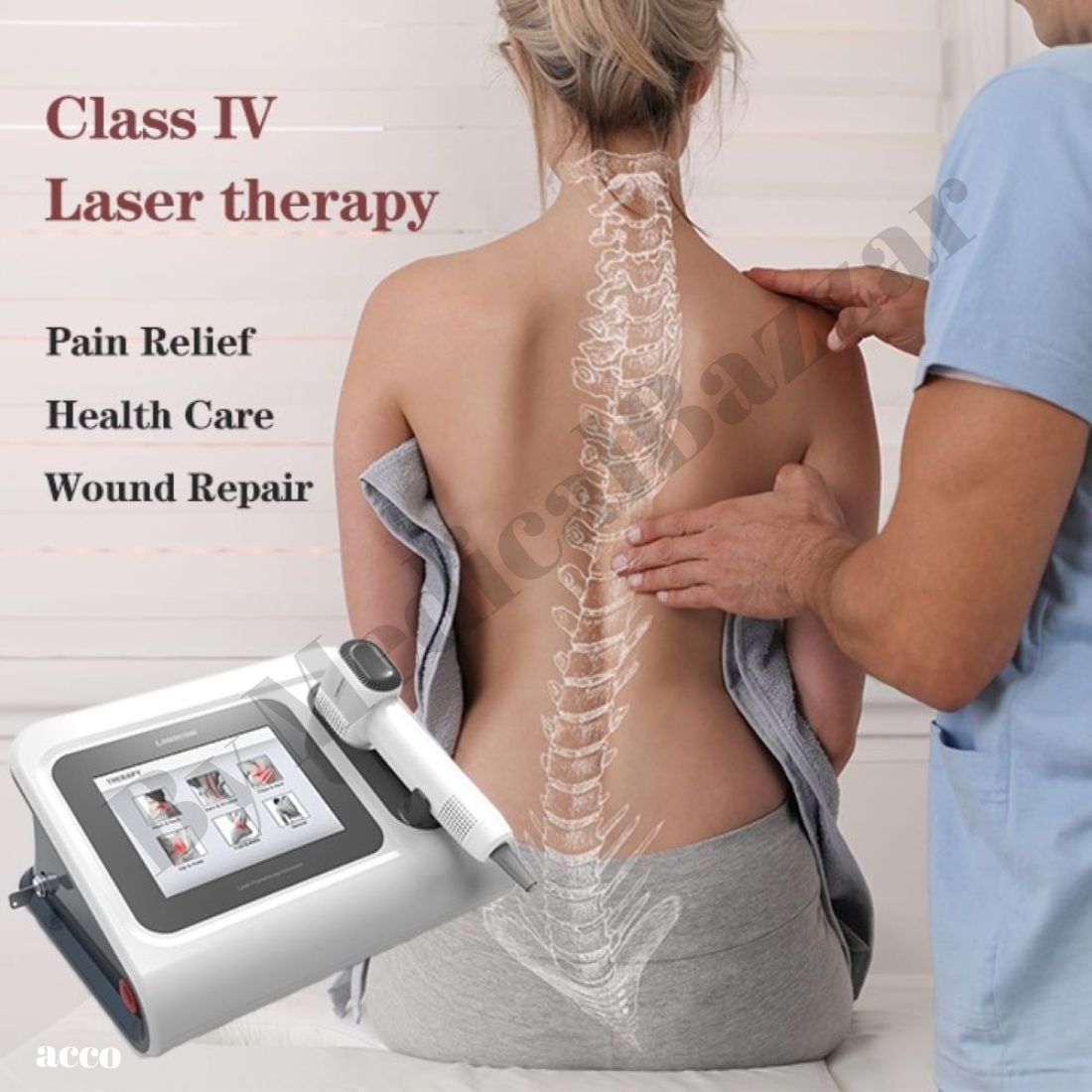 Class IV Laser Therapy (10 watt, Dual Wavelength- 980nm and 1064nm)