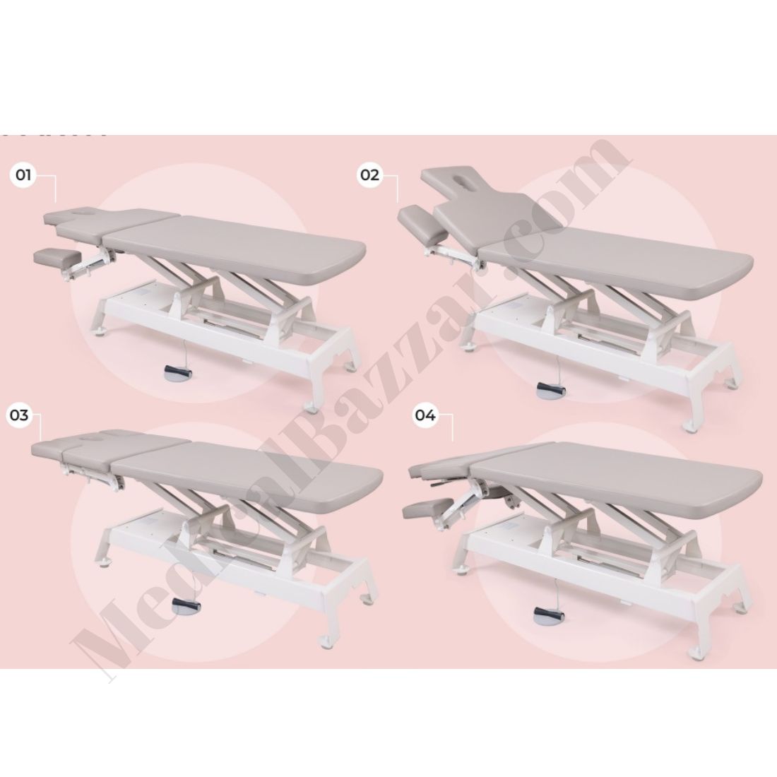 acco 4 Section Physiotherapy Treatment Couch