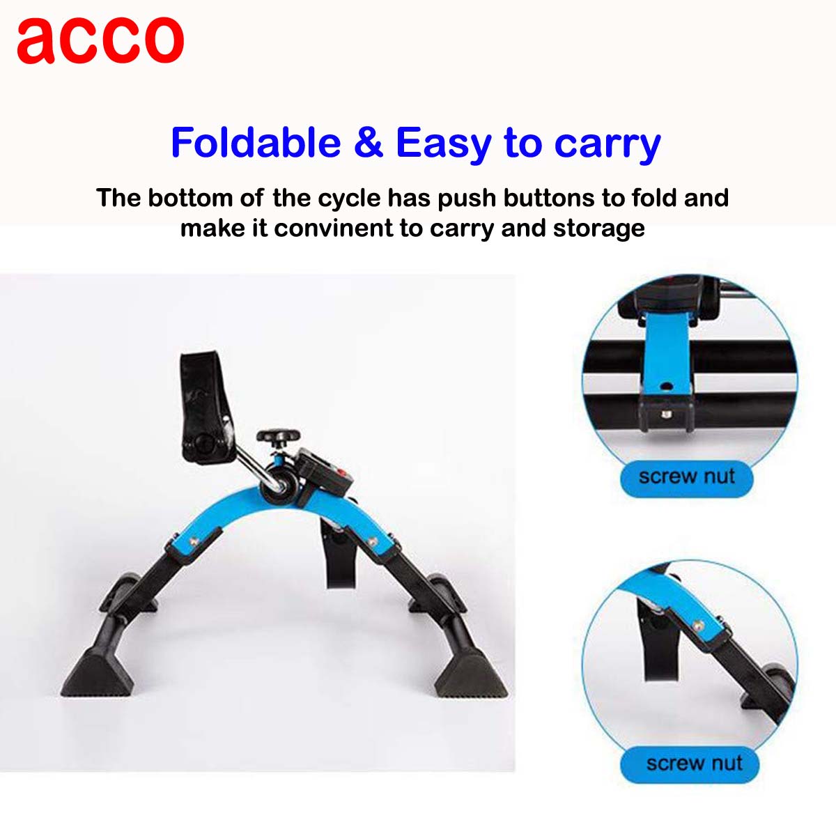 acco Mini Exercise Bike (with Digital Meter and Resistance)