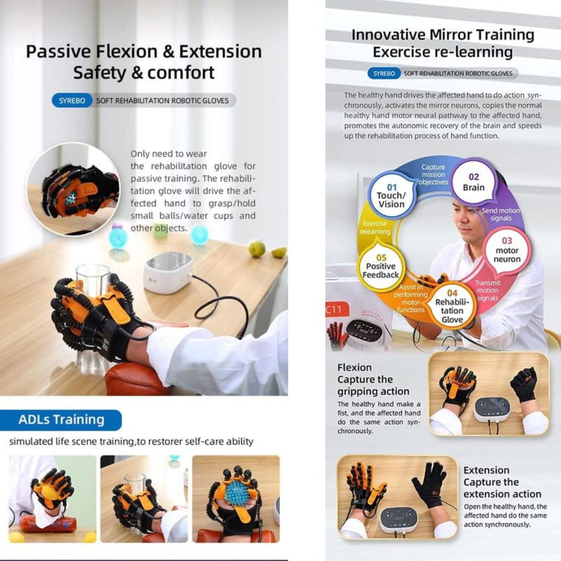 Robotic Hand Syrebo Hand rehabilitation Glove C11 ROBOTIC GLOVE