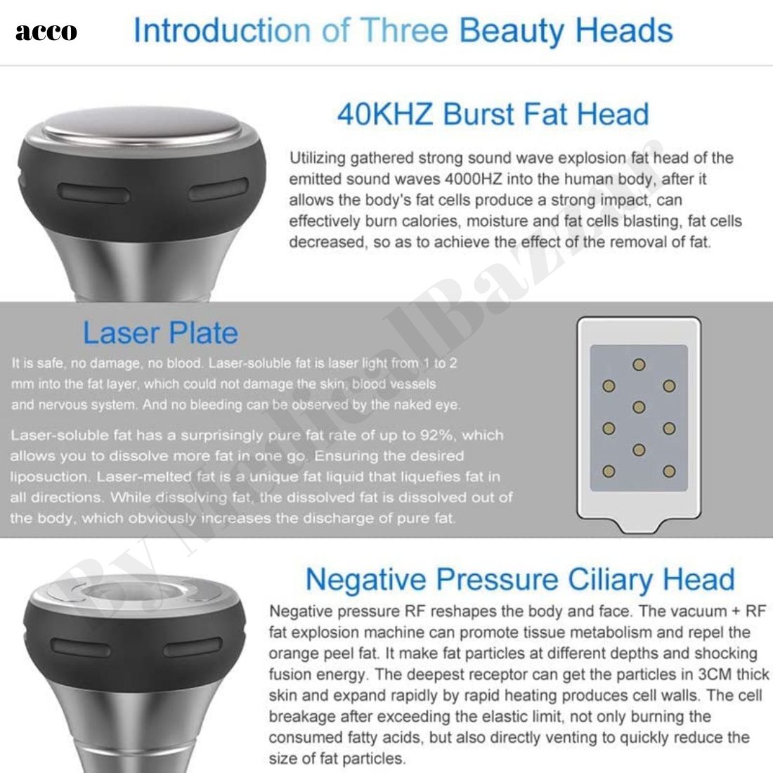 acco 6 in 1 Vacuum Cavitation RF Slimming & Beauty Machine