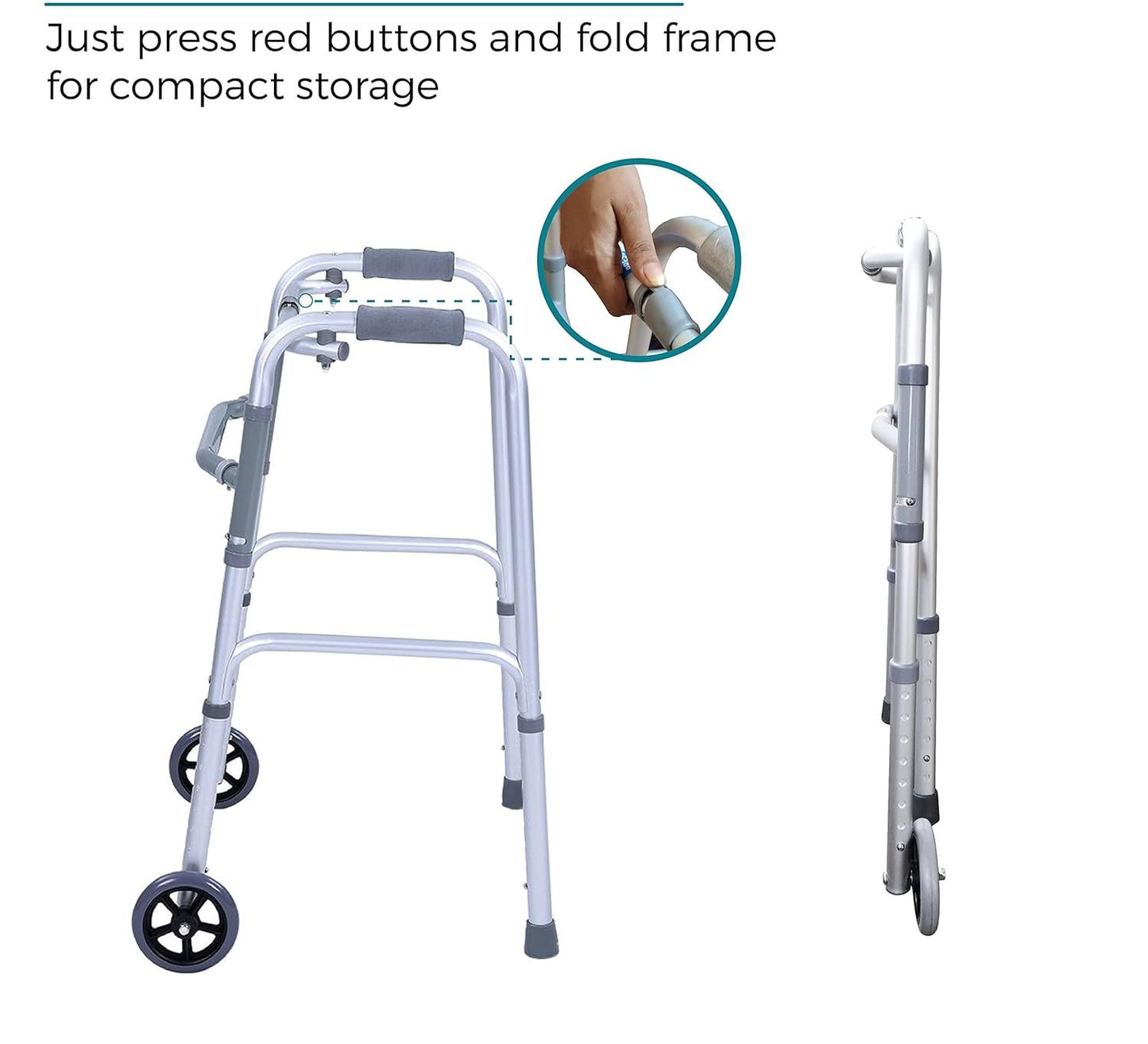 acco Walking Frame With Two 5" Wheel For Adult