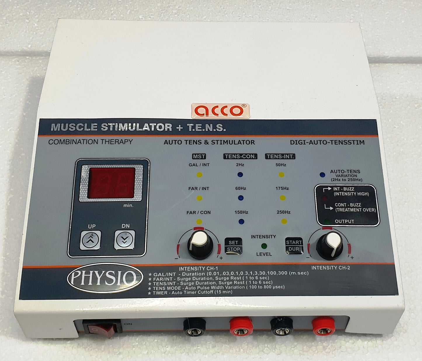 acco MS Tens Physiotherapy Combo Machine 2 in 1 with Timer
