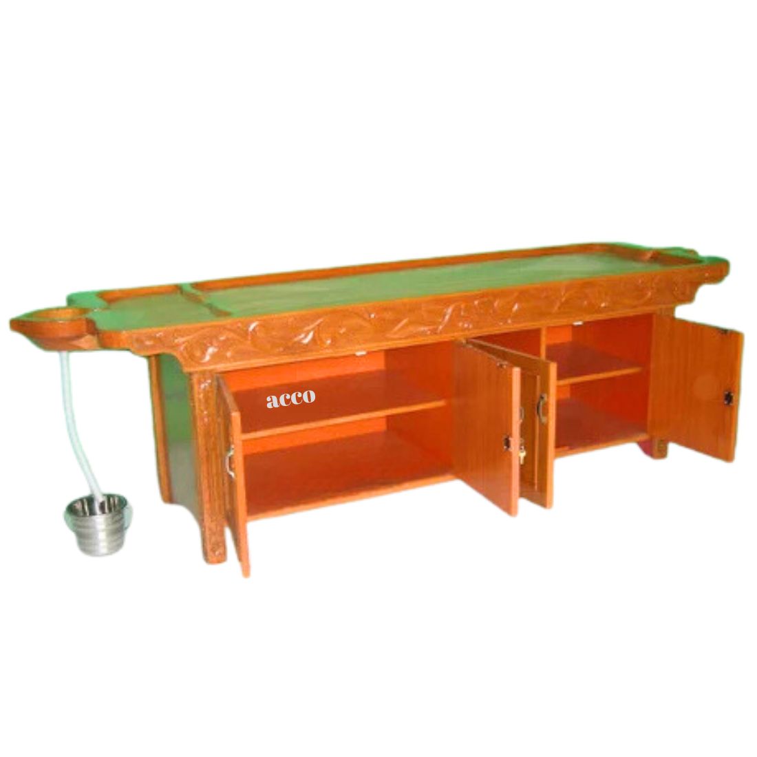 acco Royal Traditional Massage Table with Storage Cabinet(Wooden)