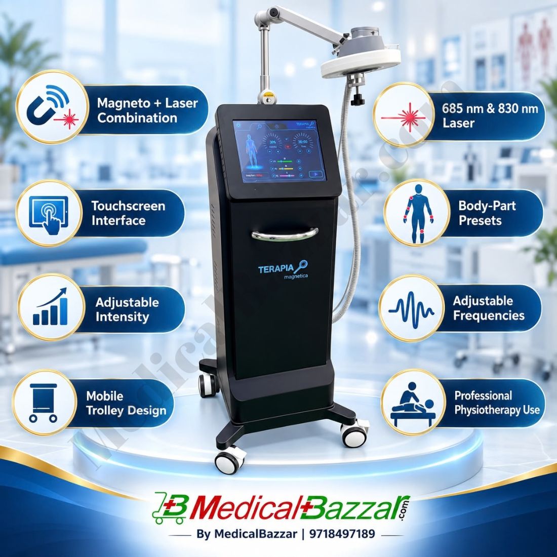 Magneto Therapy with Laser Machine (Floor Model)