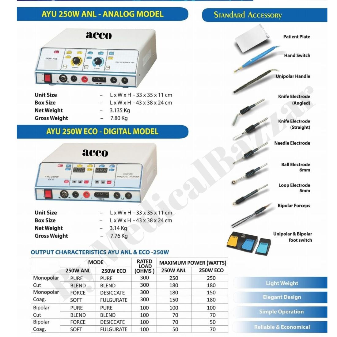 Surgical Diathermy 250 Watt (Digital Model) AYU-250W Eco