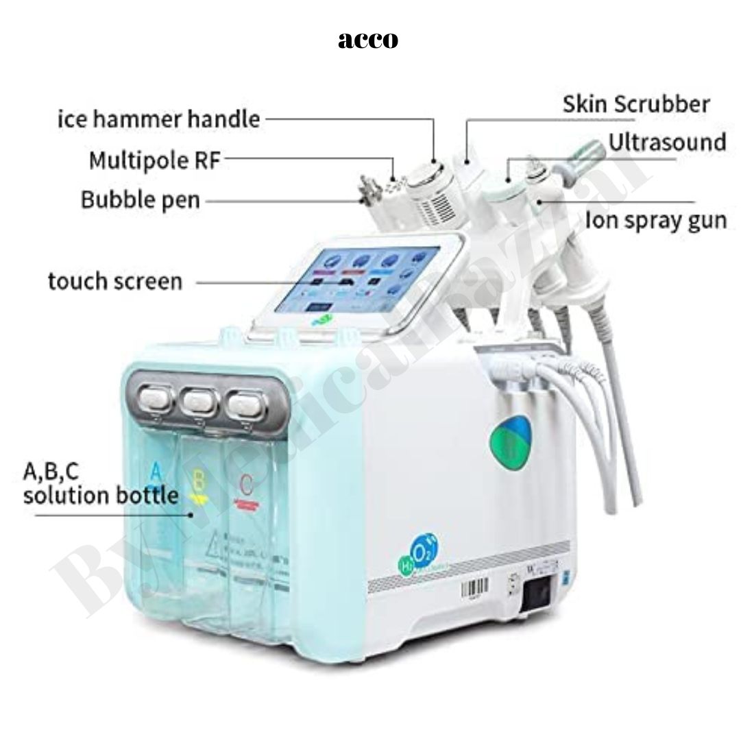 acco 7 in 1 HydraFacial Machine (DOUBLE MOTOR)