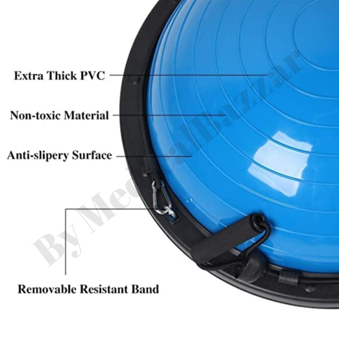 Bosu Ball (60Cm/48cm) with Tubing