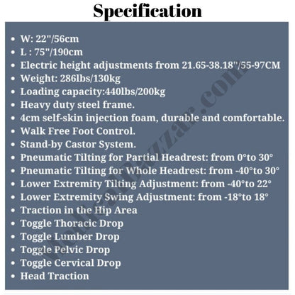 Imported Chiropractic Bed with Spinal Decompression