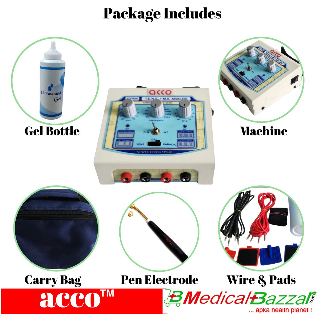 ACCO Muscle Stimulator Machine for Physiotherapy