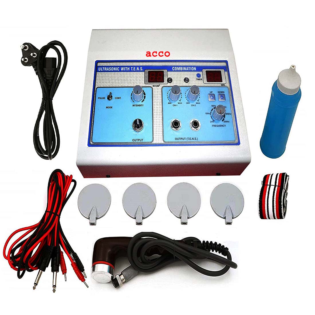 acco TENS+US Physiotherapy Combination Therapy 2 in 1 Combo with timer