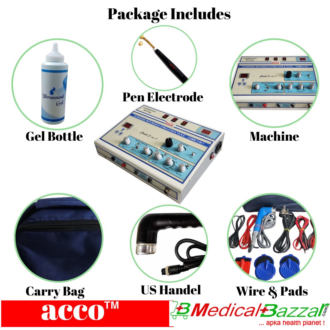 acco Combo MS Tens US for Physiotherapy