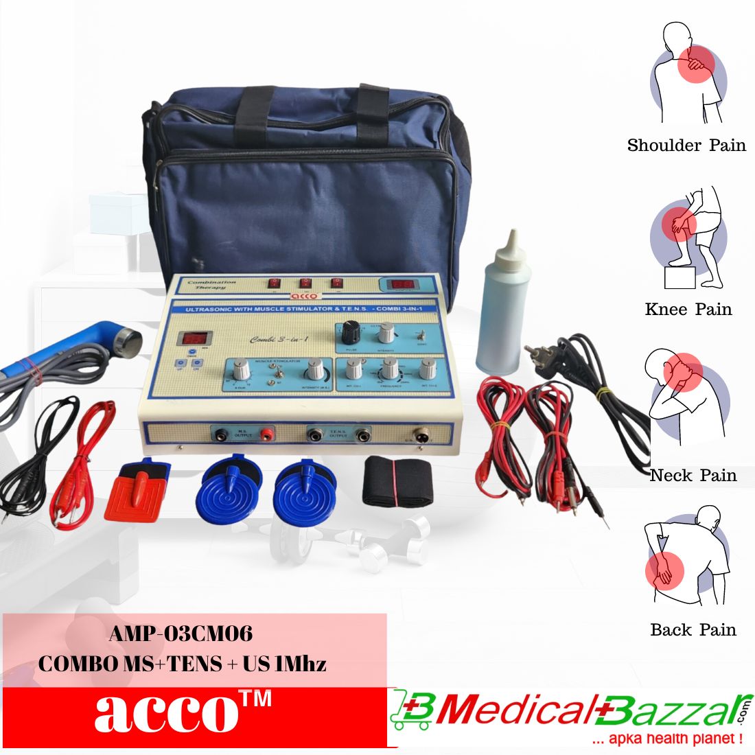 acco Combo MS Tens US for Physiotherapy