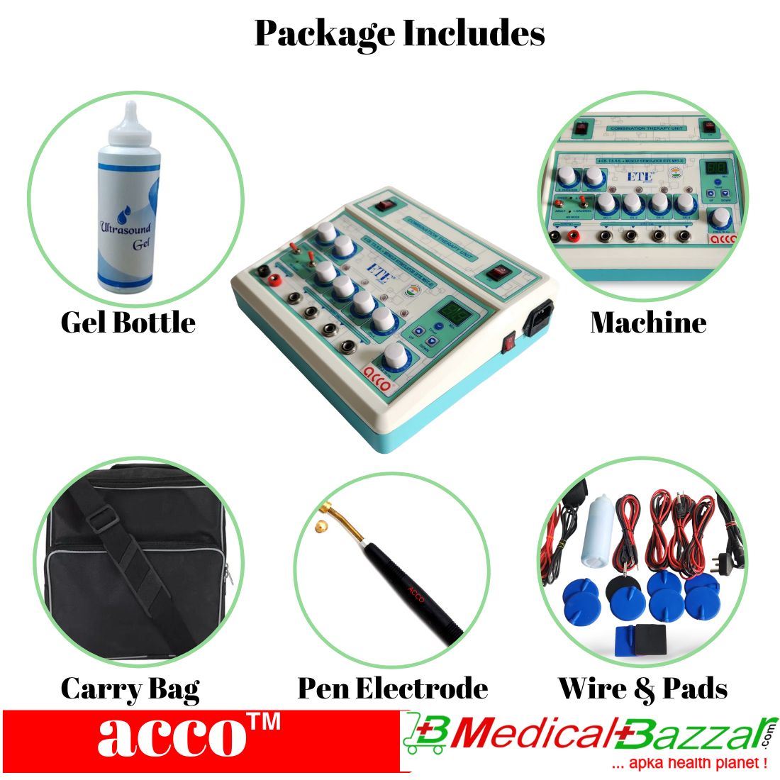acco 4 Channel Tens Machine with Muscle Stimulator