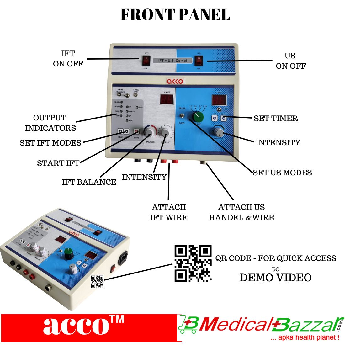 acco COMBO (Interferential Therapy+Ultrasound Therapy 1Mhz)