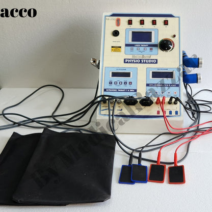 acco 7 in 1 COMBO (IFT+MS+TENS+Rus+US 1& 3Mhz) + Laser Therapy with Deep Heat Therapy Unit