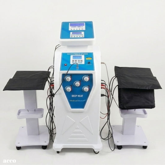 acco Physio Studio IFT Tens MS (8Pads) + US 1&3 Mhz + Deep Heat (5Pads) + Laser Class 3