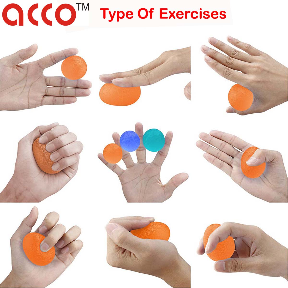 acco Egg Shape Hand exercise Ball