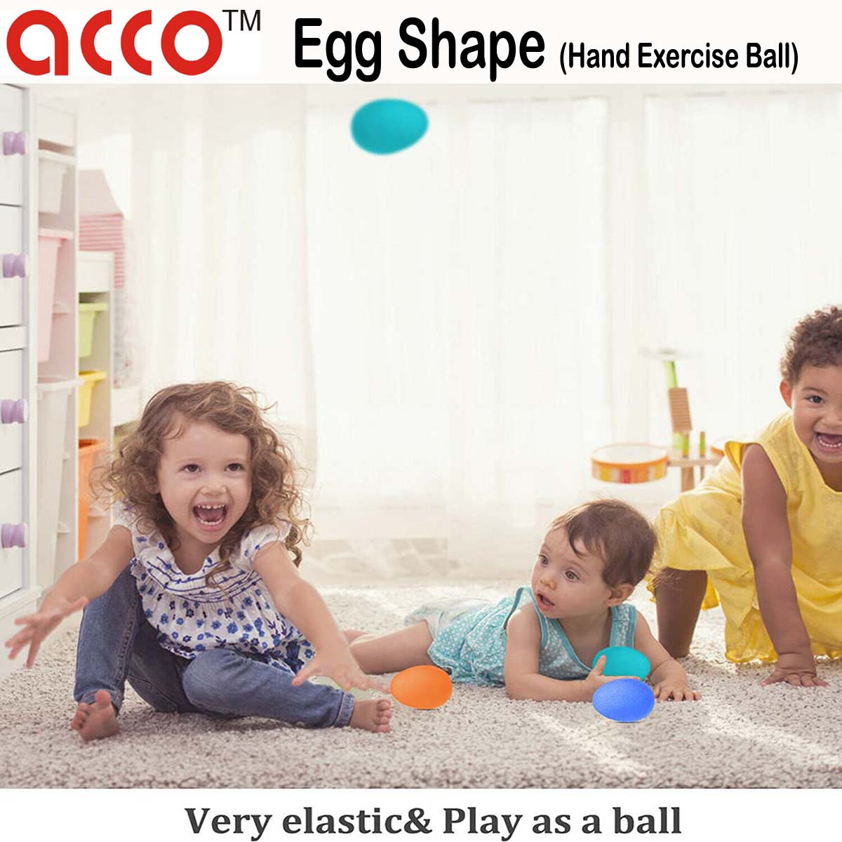 acco Egg Shape Hand exercise Ball