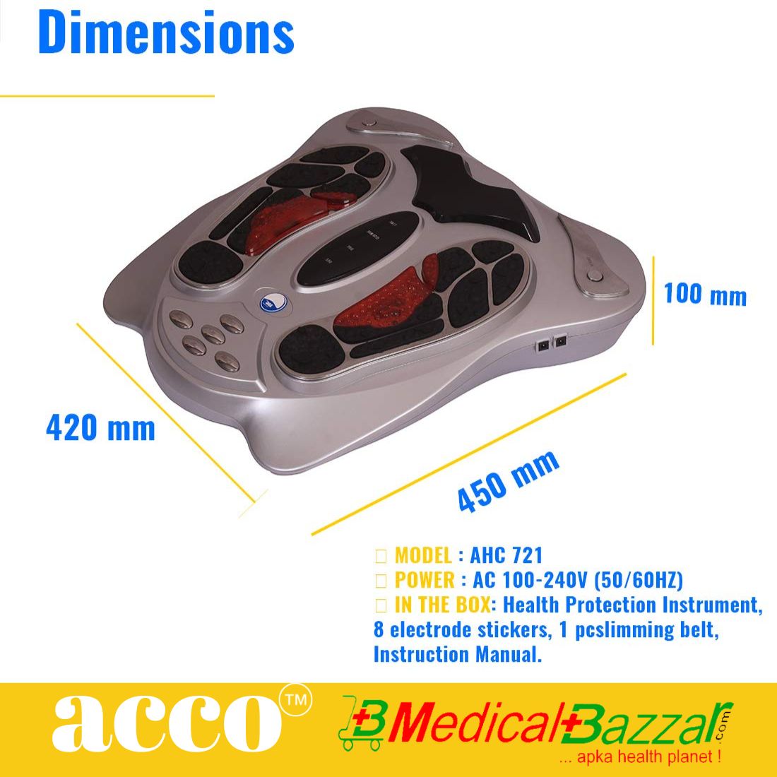 Arg Health Protection Machine Buy ARG Health Protection Machine Silver HPM Massager -MedicalBazzar